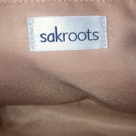 SAKROOTS Cream Off White Aztck Print Boho Shoulder Bag Hobo Purse main image 5